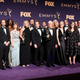 Lorne Michaels and the cast of "Saturday Night Live" at the 2021 Emmy Awards